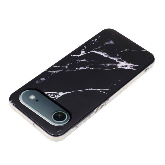 A-One Brand - iPhone Air Mobilskal Marble Pattern Painted TPU - Svart