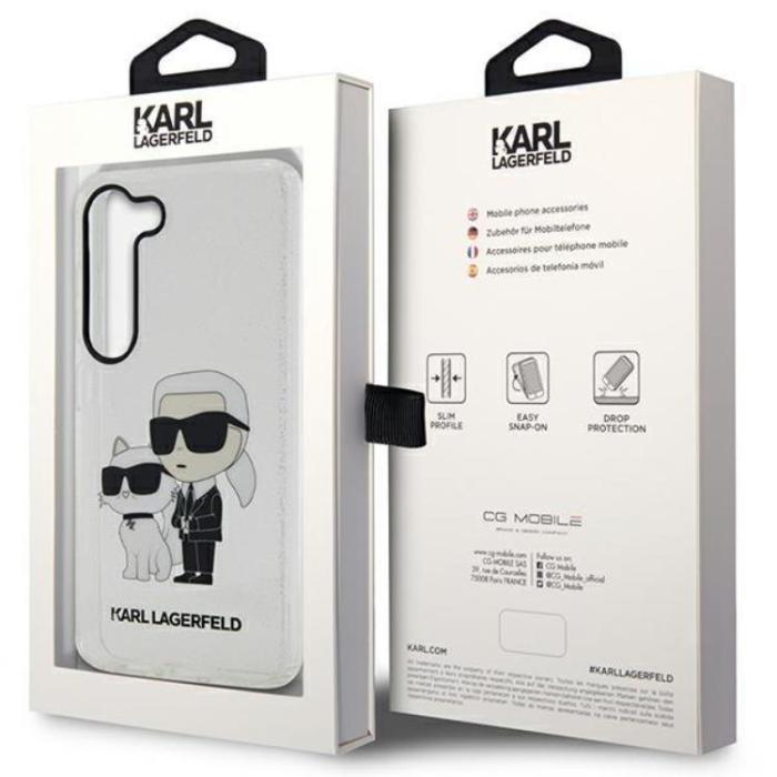 KARL LAGERFELD - Karl Lagerfeld Galaxy S23 Plus Mobilskal Gliter Karl Choupette