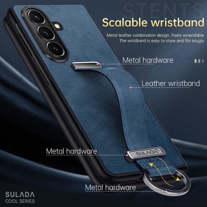 SULADA - SULADA Galaxy Z Fold 7 Mobilskal Kickstand Fashion - Blå