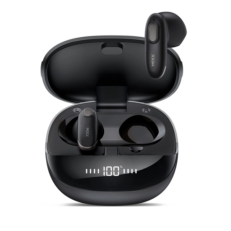 Mixx Qi TWS In-Ear Hörlurar Hybrid Charge 2 - Svart