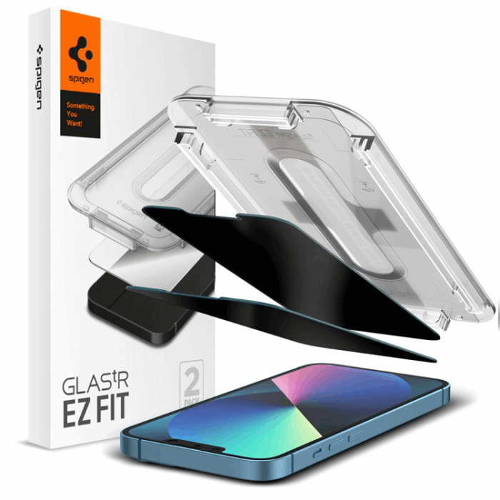 Spigen - Spigen 2-Pack Privacy Härdat Glas Skärmskydd iPhone 13 Pro Max
