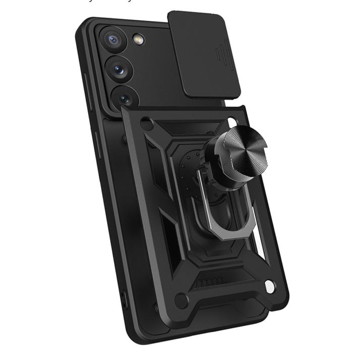 OEM - Galaxy A54 Skal Ringhållare Hybrid Armor Camshield - Rosa