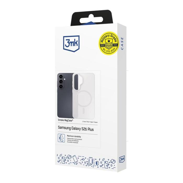 3MK - 3mk Mobilskal För Galaxy S26 Plus MagSafe Smoke - Vit