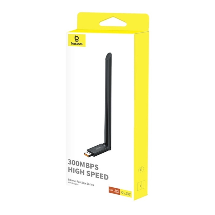 BASEUS - Baseus USB network card 300Mb/s - Svart