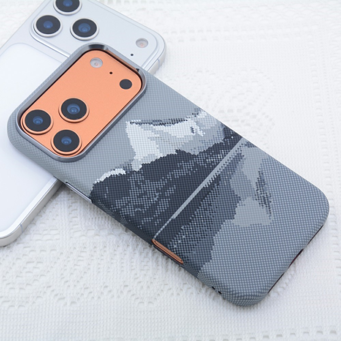 A-One Brand - iPhone 17 Pro Max Mobilskal MagSafe Carbon Fiber - Snö Berg