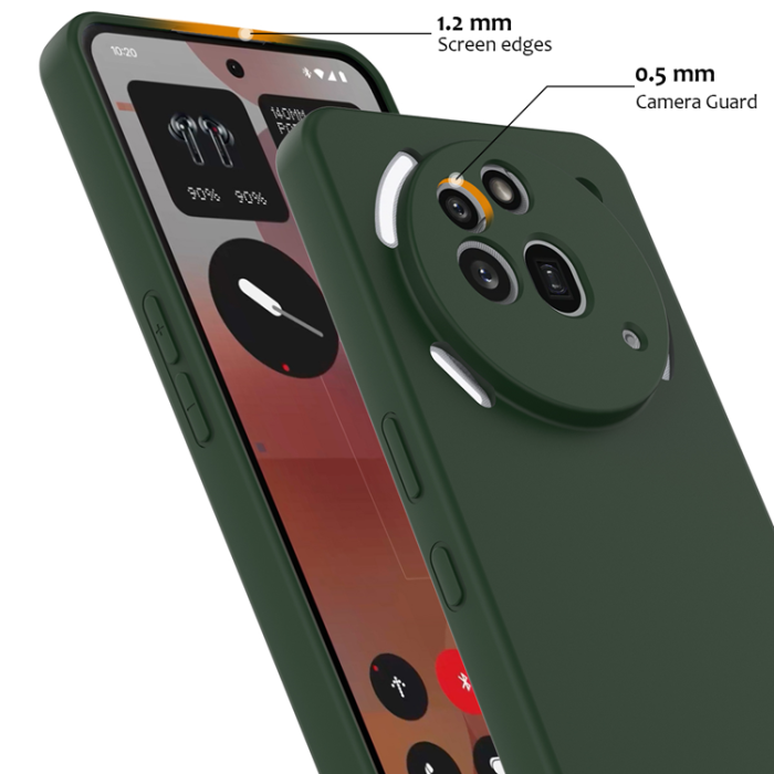 A-One Brand - Nothing Phone (3a) Pro Mobilskal MagSafe Liquid Silikon - Mörkgrön