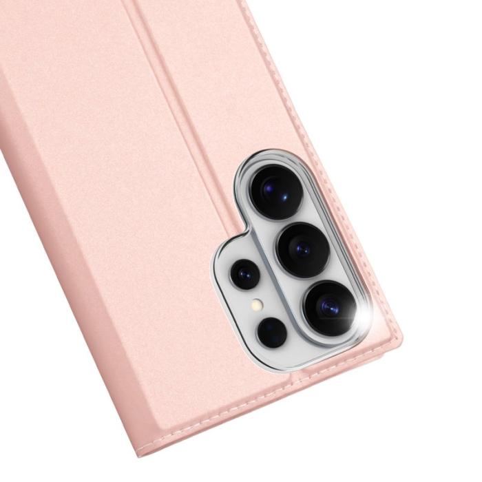OEM - DUX DUCIS Mobilskal till Samsung Galaxy S26 Ultra Äkta Läder Ställ - Rosa