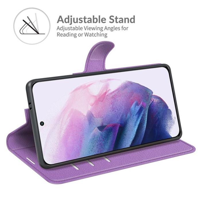 OEM - Litchi Magnetic Fodral Galaxy S22 Plus 5G - Lila