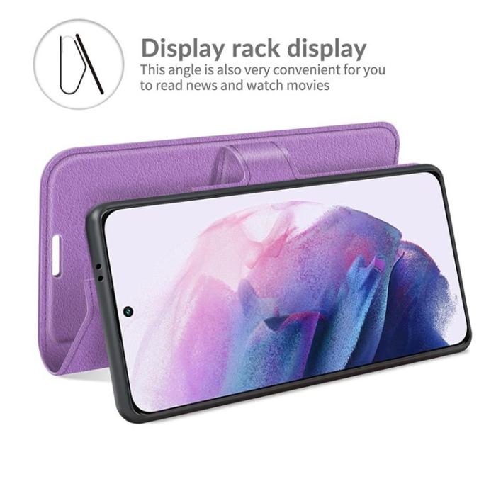 OEM - Litchi Magnetic Fodral Galaxy S22 Plus 5G - Lila