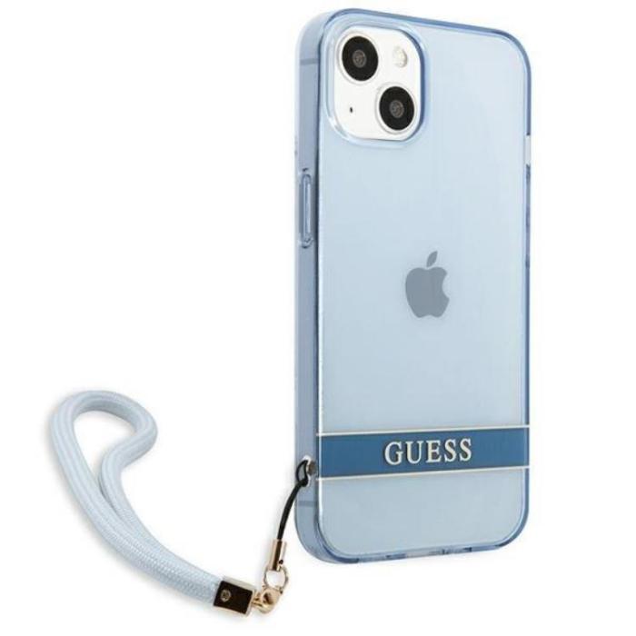 Guess - Guess iPhone 13 mini Skal Translucent Stap - Blå