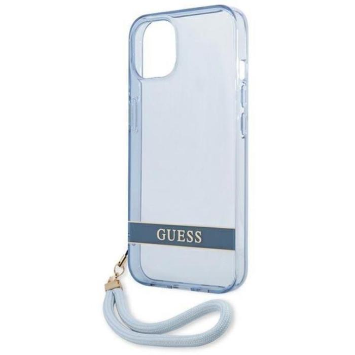 Guess - Guess iPhone 13 mini Skal Translucent Stap - Blå