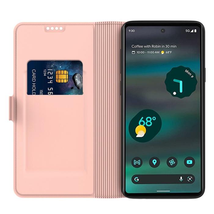 A-One Brand - Google Pixel 6a Plånboksfodral Magnetic Folio - Rosa Guld