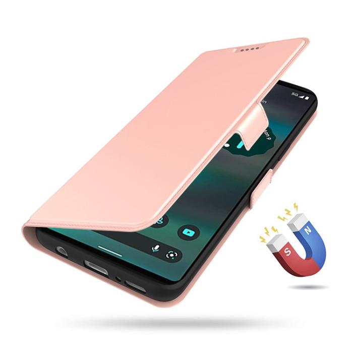 A-One Brand - Google Pixel 6a Plånboksfodral Magnetic Folio - Rosa Guld