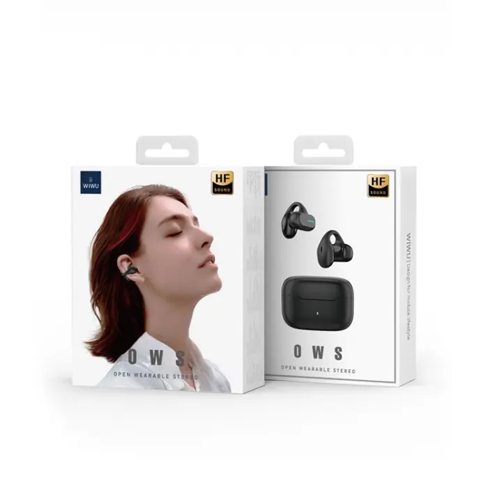 WIWU - WIWU In-Ear Trådlösa Hörlurar Bluetooth Openbuds O200 - Svart