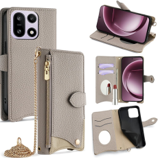 A-One Brand - OnePlus 15 5G Pl&aring;nboksfodral Irregular Tail Style L&auml;der - Gr&aring;