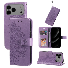 A-One Brand - iPhone 17 Pro Max Plånboksfodral Floral Pattern - Lila