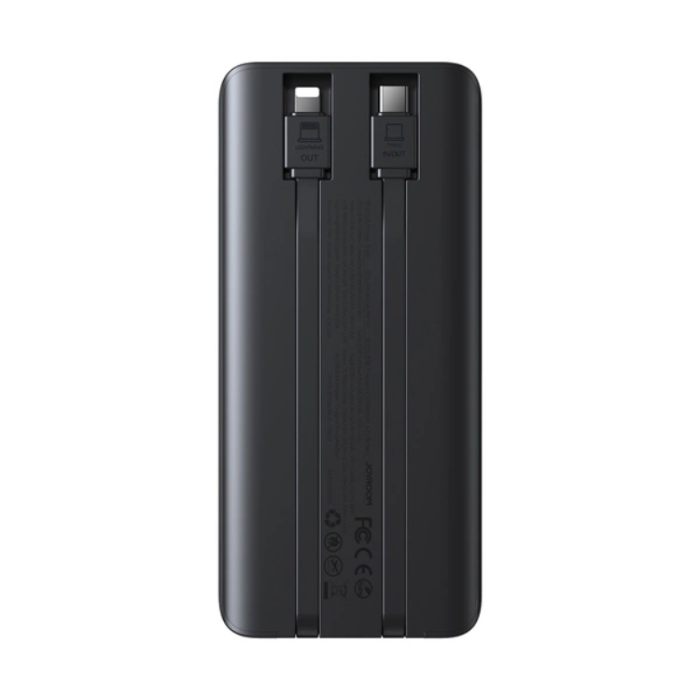 Joyroom - Joyroom Powerbank 10000mAh 22.5W med Två Inbyggda kablar - Svart
