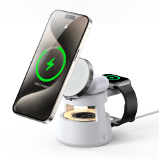 DUZZONA - DUZZONA MagSafe Trådlös Laddare iPhone, Apple Watch, Airpods - W23 - Vit