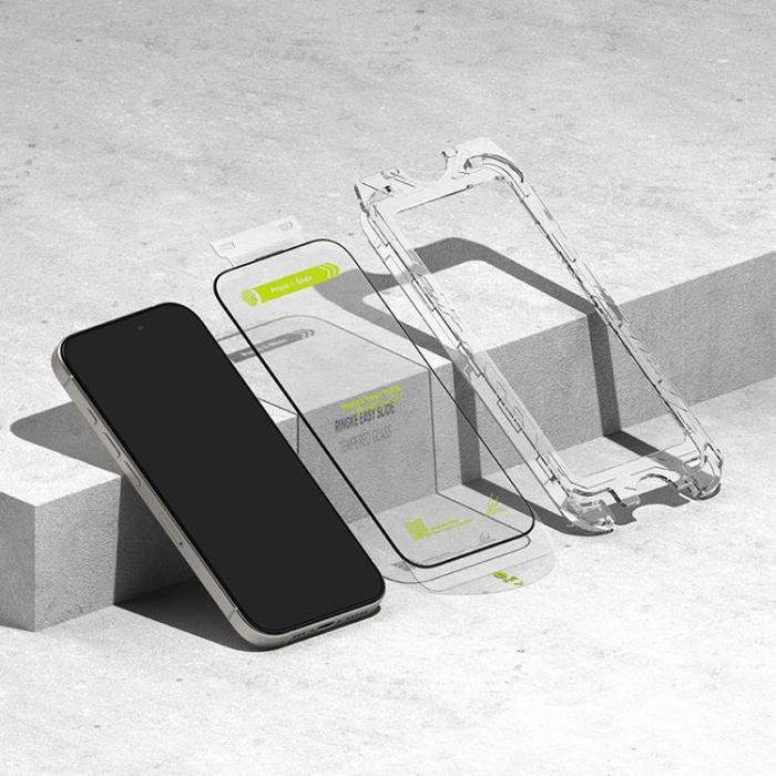 Ringke - [2-Pack] Ringke iPhone 16 Pro Max Härdat glas Skärmskydd Easy Slide - Svart