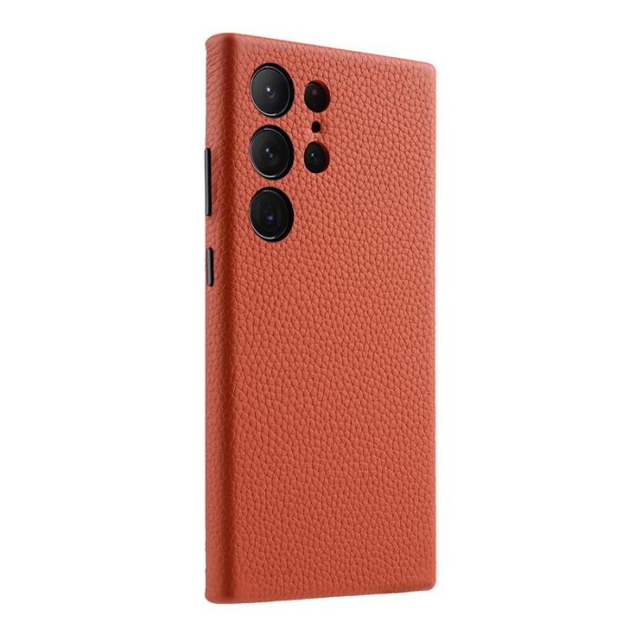 Melkco - MELKCO Mobilskal till Samsung Galaxy S24 Ultra Äkta Läder + PC - Orange