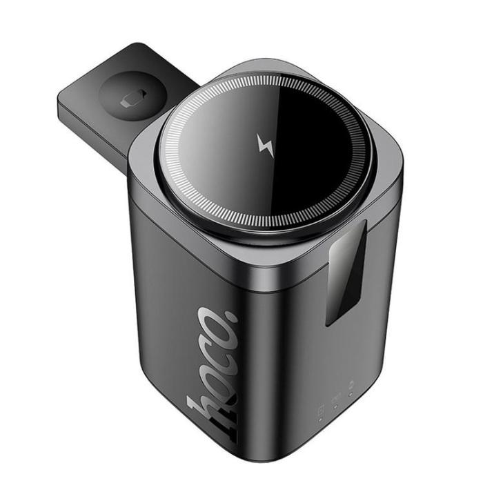 Hoco - Hoco 6in1 Trådlös Laddare Apple Watch, iPhone, Airpods 65W - Svart