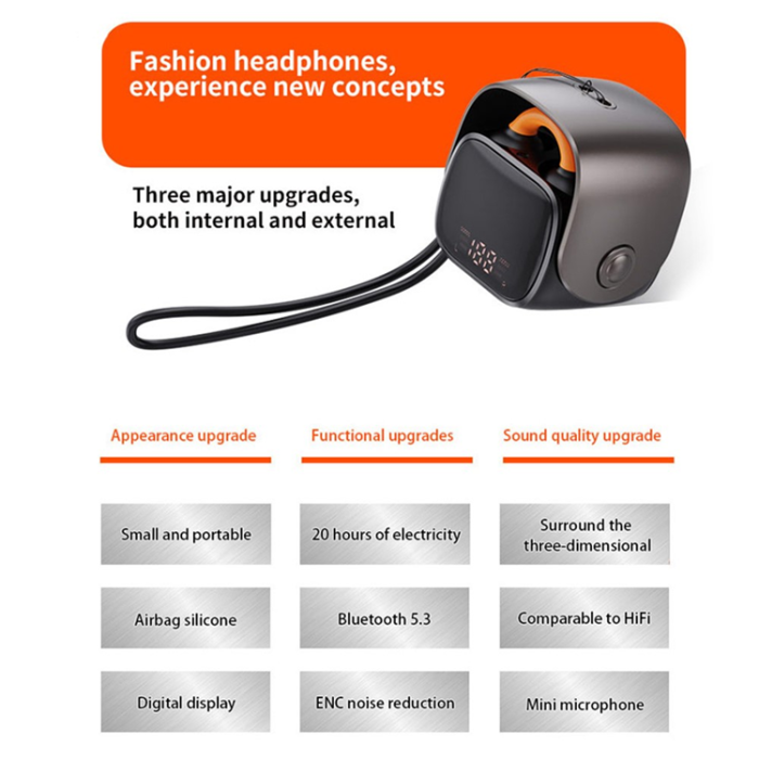 A-One Brand - Trådlösa Hörlurar Ear Clip Bluetooth Sports Stereo QH51