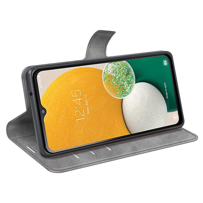 A-One Brand - Galaxy A14 5G/4G Plånboksfodral Calf Flip Folio - Grå