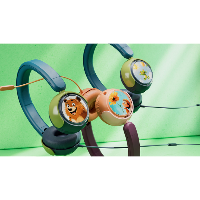 Philips - PHILIPS On-Ear Hörlurar Barn Volymbegränsning 85dB Kabel - Blågrön kristall