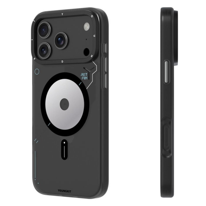 YOUNGKIT - YOUNGKIT iPhone 17 Pro Mobilskal MagSafe Unique Disc - Mörkgrå