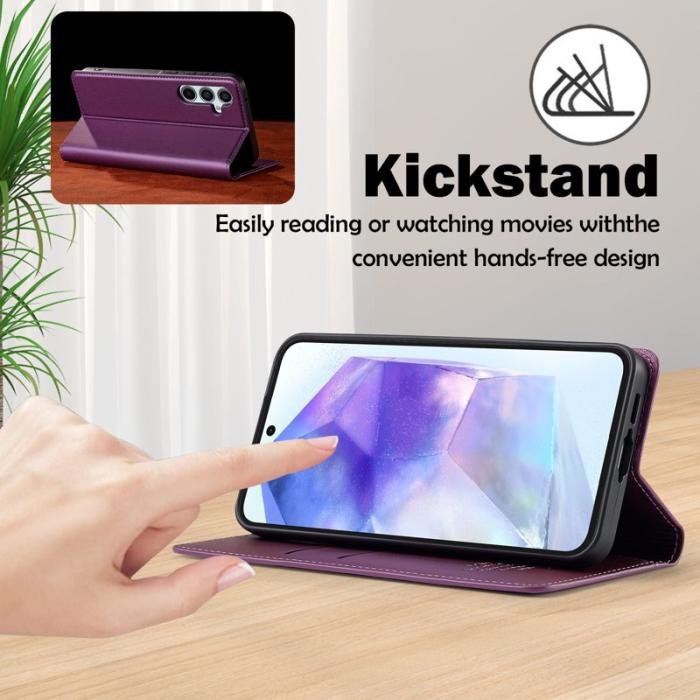 LC.imeeke - LC.IMEEKE Plånboksfodral för Samsung Galaxy S26 Konstläder Ställ - Lila