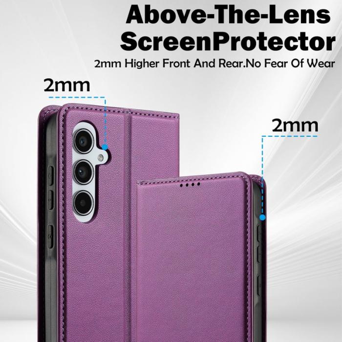 LC.imeeke - LC.IMEEKE Plånboksfodral för Samsung Galaxy S26 Konstläder Ställ - Lila
