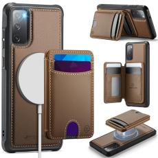 OEM - JEEHOOD Samsung Galaxy S20 FE Fodral Konstl&auml;der - Brun