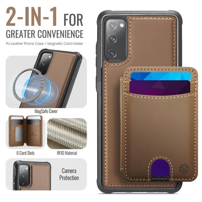 OEM - JEEHOOD Samsung Galaxy S20 FE Fodral Konstläder - Brun