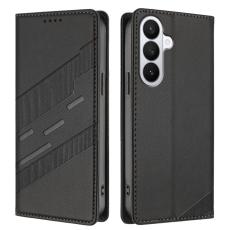 OEM - Pl&aring;nboksfodral f&ouml;r Samsung Galaxy S26 Punkstil St&auml;ll Konstl&auml;der - Svart