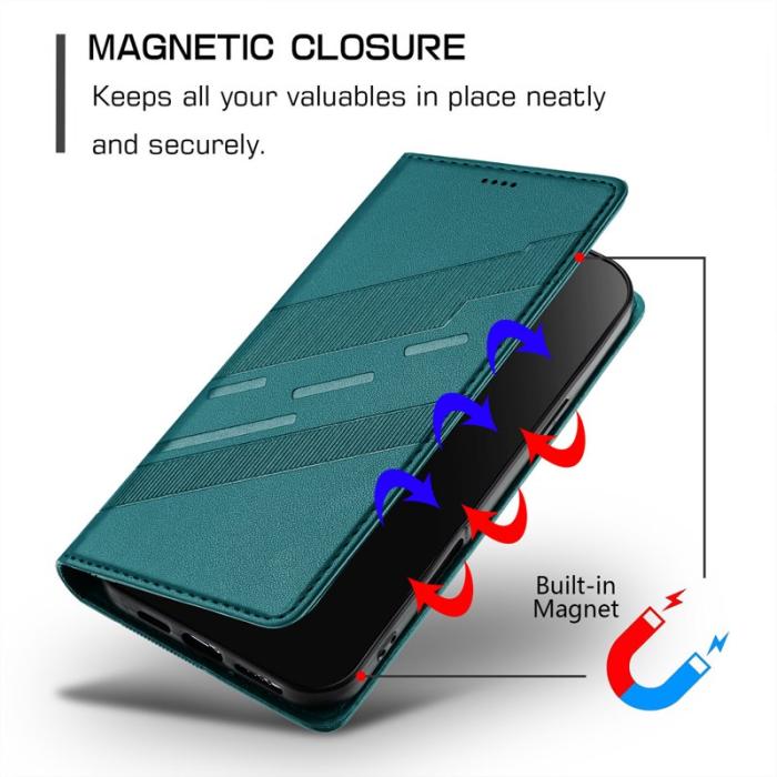 OEM - Plånboksfodral för Samsung Galaxy S26 Punkstil Ställ Konstläder - Mörkgrön