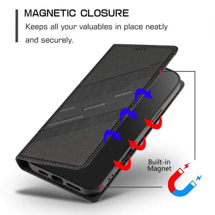 OEM - Plånboksfodral för Samsung Galaxy S26 Punkstil Ställ Konstläder - Svart