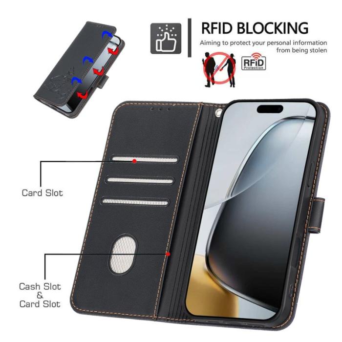 OEM - Plånboksfodral för Samsung Galaxy S26 RFID-blockerande Ställ - Svart