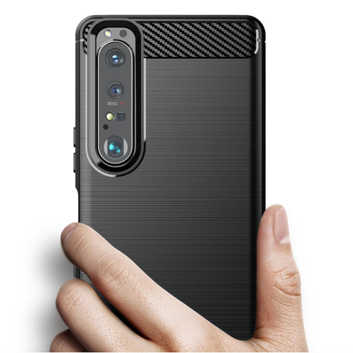 UTGATT5 - Sony Xperia 1 III Skal Carbon Flexible - Svart