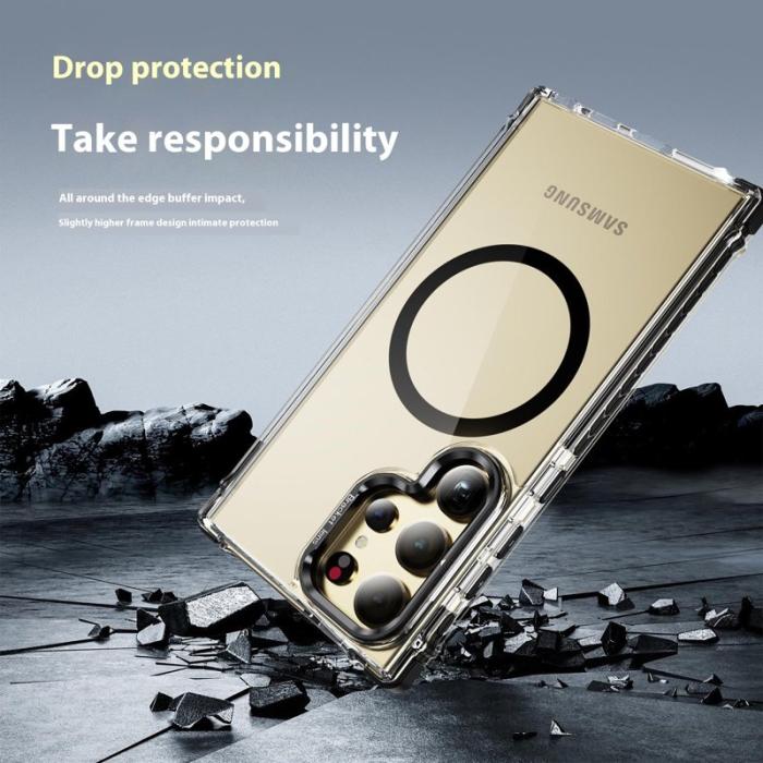 OEM - Mobilskal för Samsung Galaxy S26 Ultra Transparent med Kickstand - Svart
