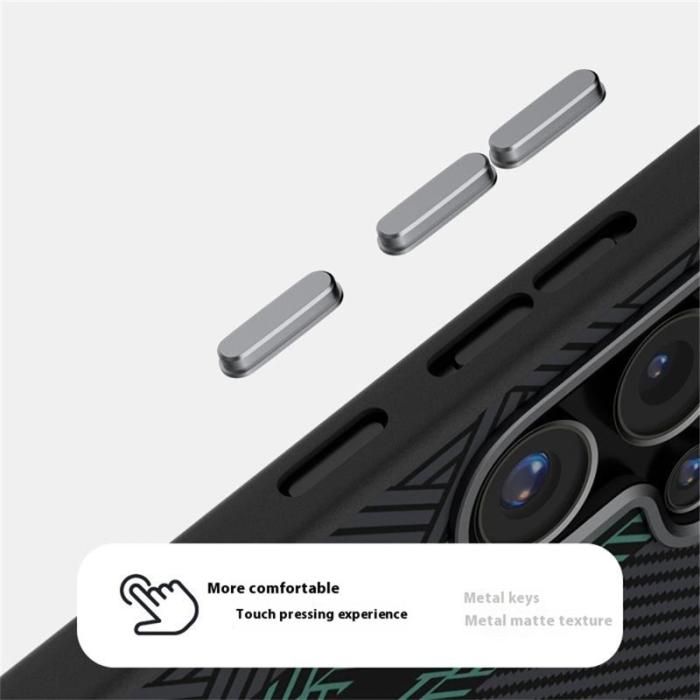 ABEEL - ABEEL Mobilskal till Samsung Galaxy S25 Ultra PC TPU Aluminium Läder - Textur 2