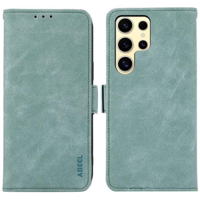 ABEEL - ABEEL Mobilskal till Samsung Galaxy S25 Ultra KonstLäder Folio - Blå