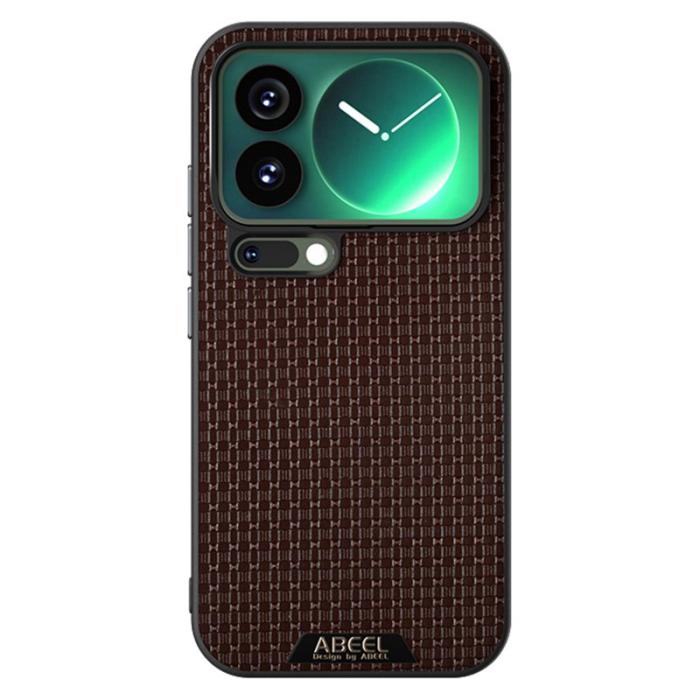 ABEEL - ABEEL Mobilskal till Xiaomi 17 Pro MagSafe Kompatibel Äkta Läder Brun