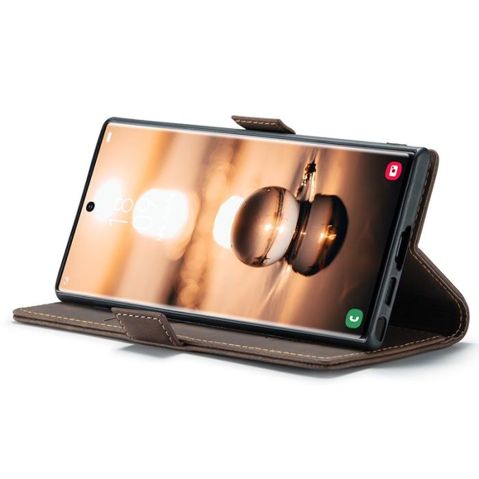 Caseme - CASEME 013 Series Samsung Galaxy S24 Ultra Konstläder Plånboksfodral - Brun