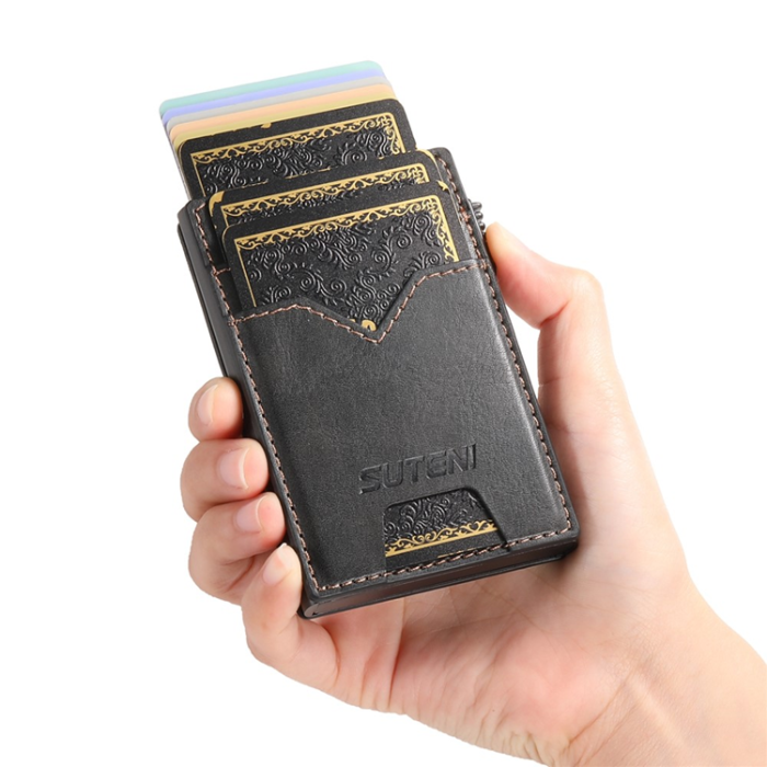 SUTENI - SUTENI Korthållare Automatiskt Pop-Up Double-Sided Waxy Texture