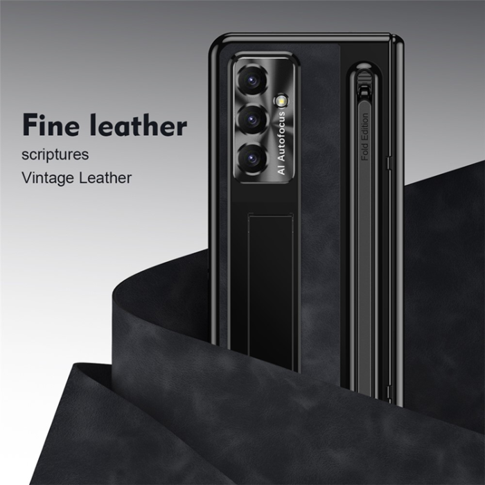 A-One Brand - Galaxy Z Fold 7 Mobilskal Kickstand med Stylus - Svart
