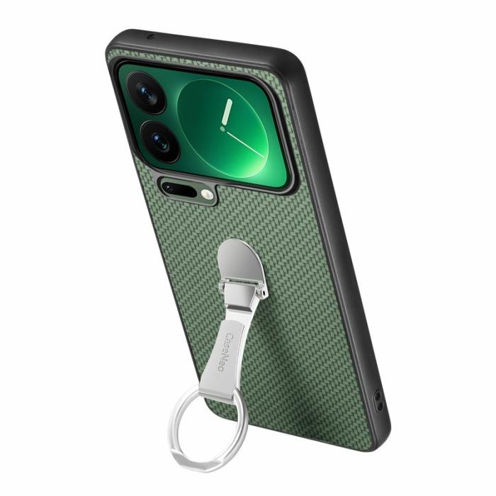 CASENEO - CASENEO C1-19 för Xiaomi 17 Pro Max Fodral KonstLäder - Grön