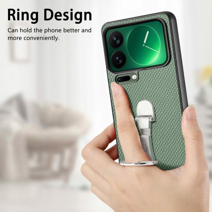 CASENEO - CASENEO C1-19 för Xiaomi 17 Pro Max Fodral KonstLäder - Grön