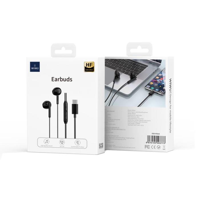 WIWU - WIWU Trådbundna Hörlurar USB-C EB314 - Vit
