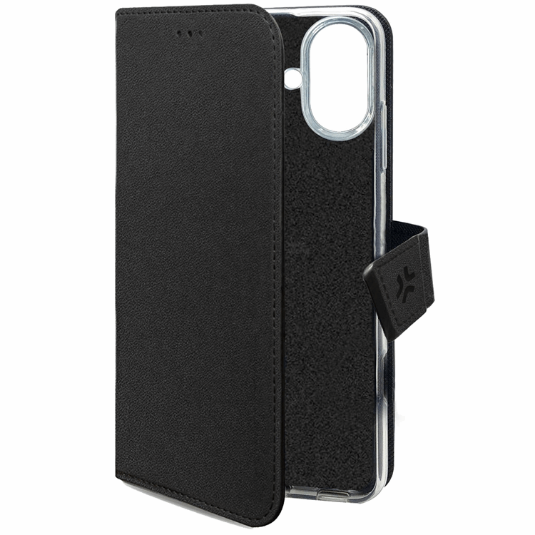 Celly iPhone 16e Plånboksfodral - Svart | 2353 | AlltMobil