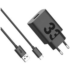 Motorola - Motorola Snabbladdare 33W USB-A med 1m Kabel TurboPower - Svart